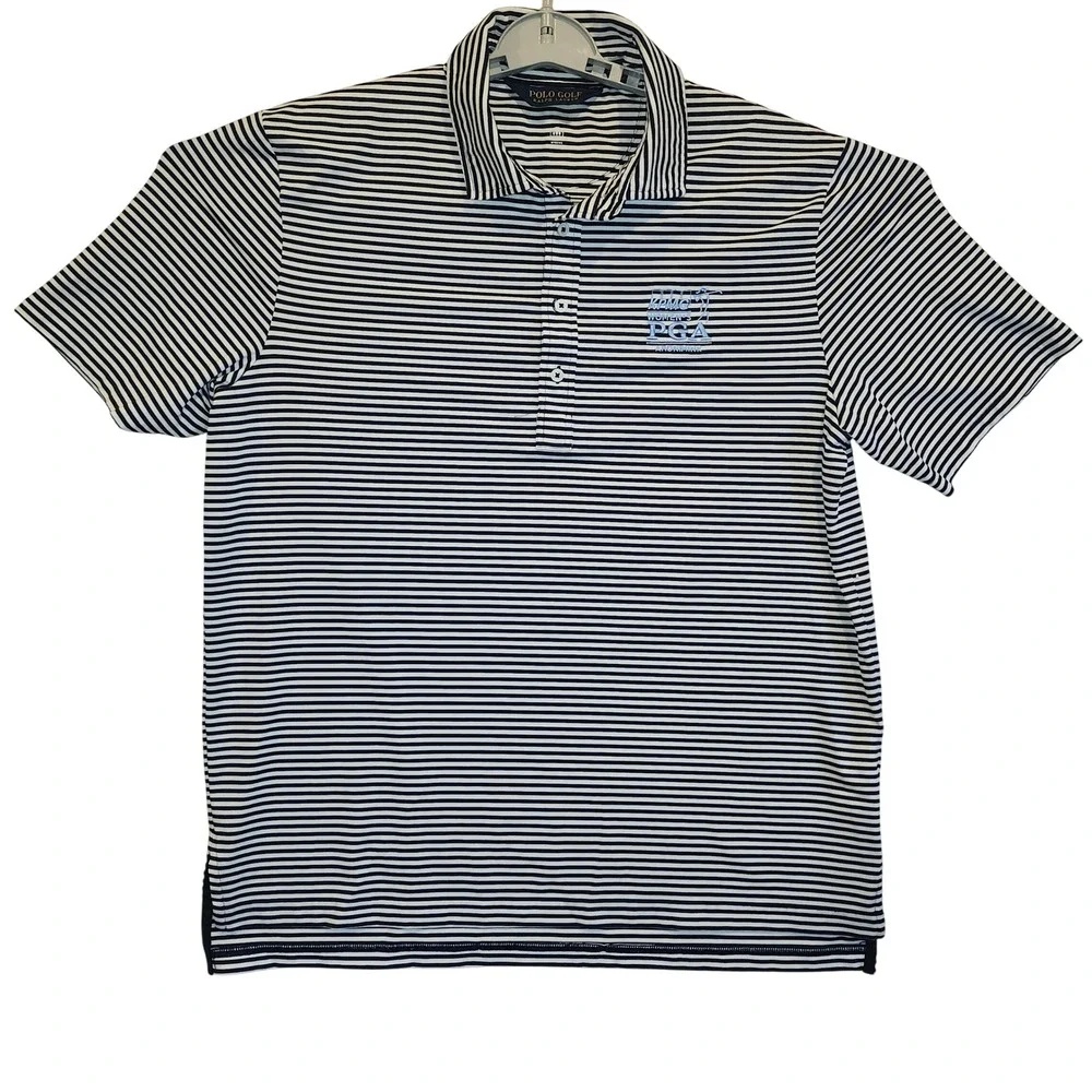Polo Golf Ralph Lauren Mens Large Stripe KPMG Womens PGA Aronimink Polo Shirt